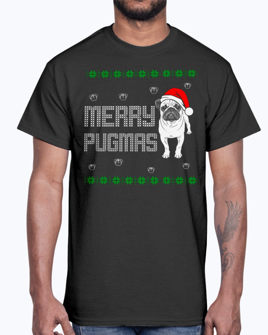 Men's Gildan Ultra Cotton T-Shirt New pug