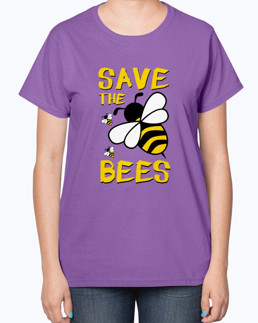 Gildan 2000L Ultra Cotton Ladies T-Shirt 13 colors Dark Save the BEES 2