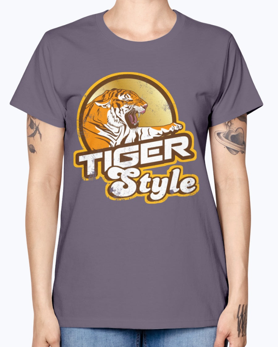 Gildan Ladies Missy T-Shirt 16 colors. Tiger Style