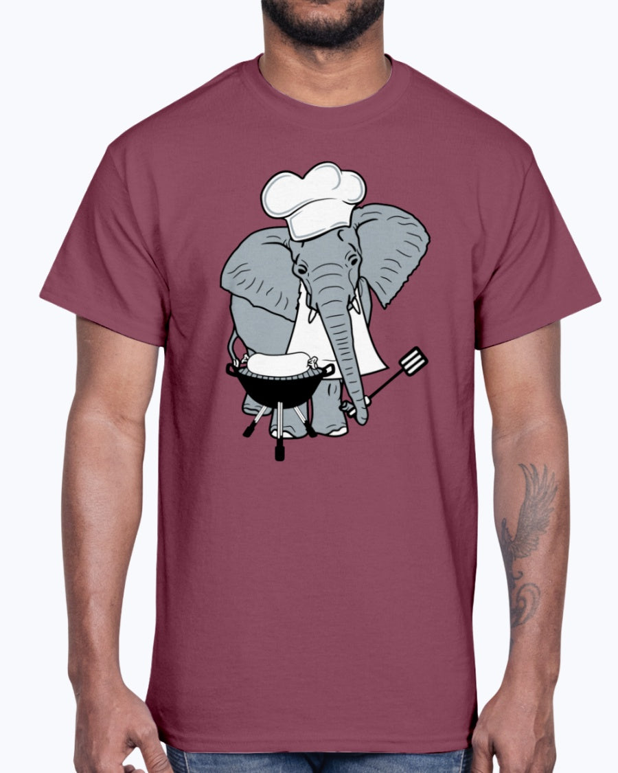 Men's Gildan Ultra Cotton T-Shirt Cook, hat, elephant, cute