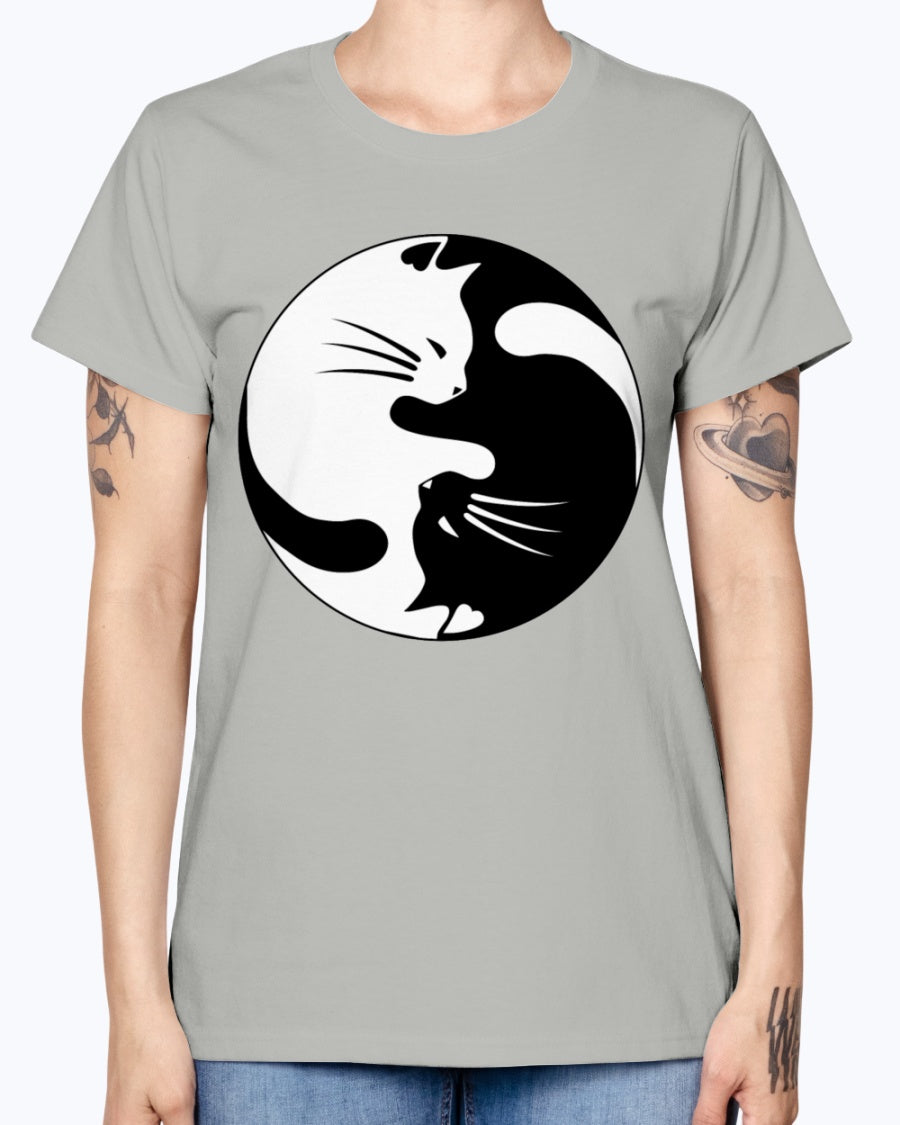 Gildan Ladies Missy T-Shirt Cats yin