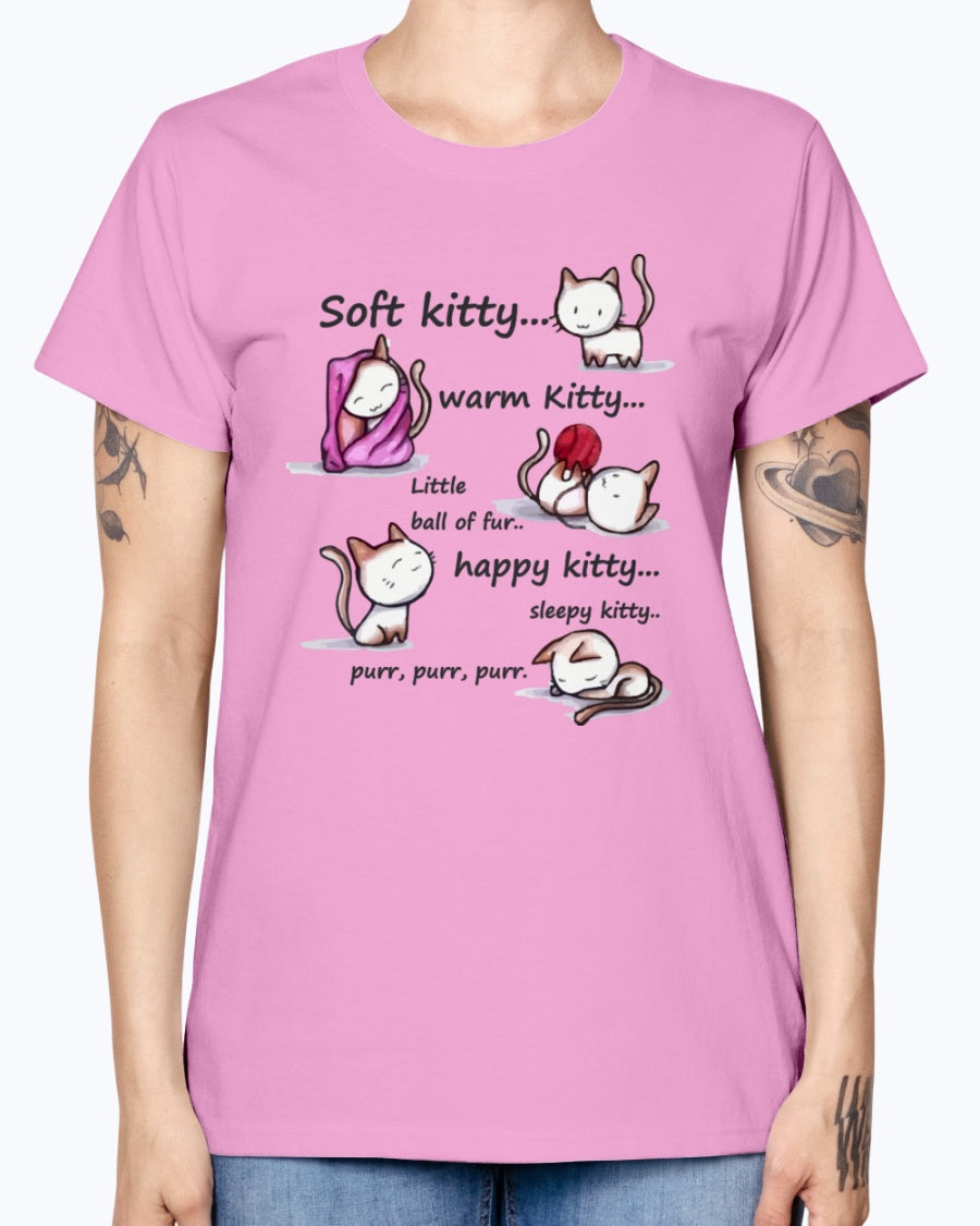Gildan Ladies Missy T-Shirt Soft Kitty Women's