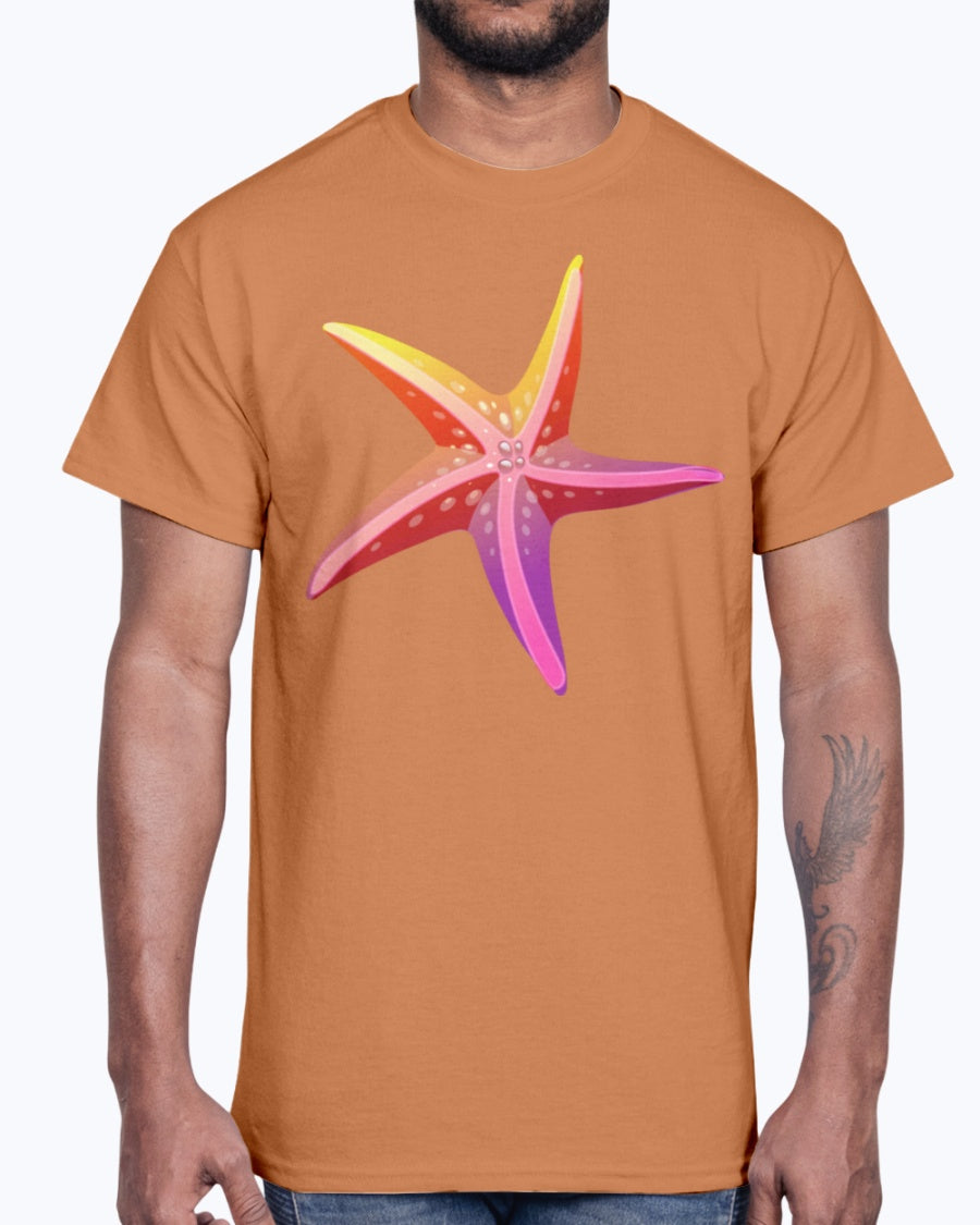 Men's Gildan Ultra Cotton T-Shirt . Sea starfish vector image cool art awesome drawing