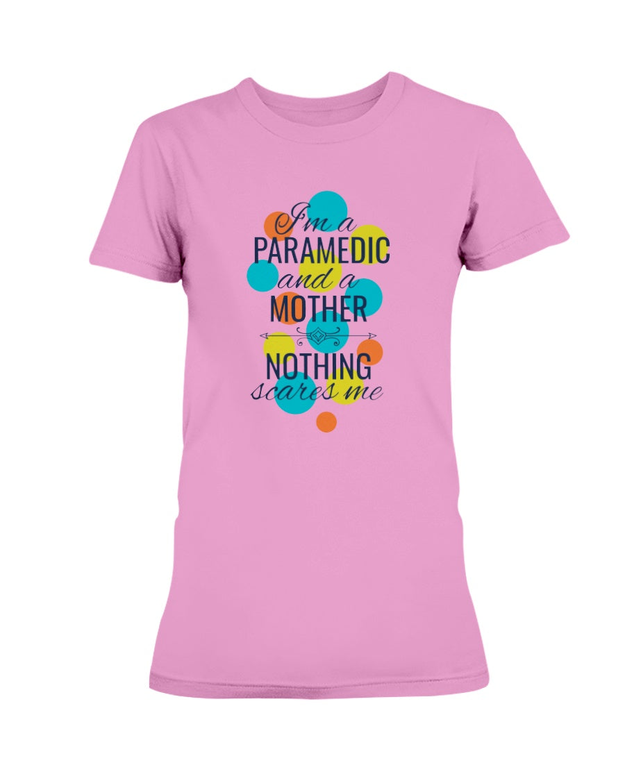 Gildan Ladies Missy Cotton T-Shirt PARAMEDIC AND MOTHER