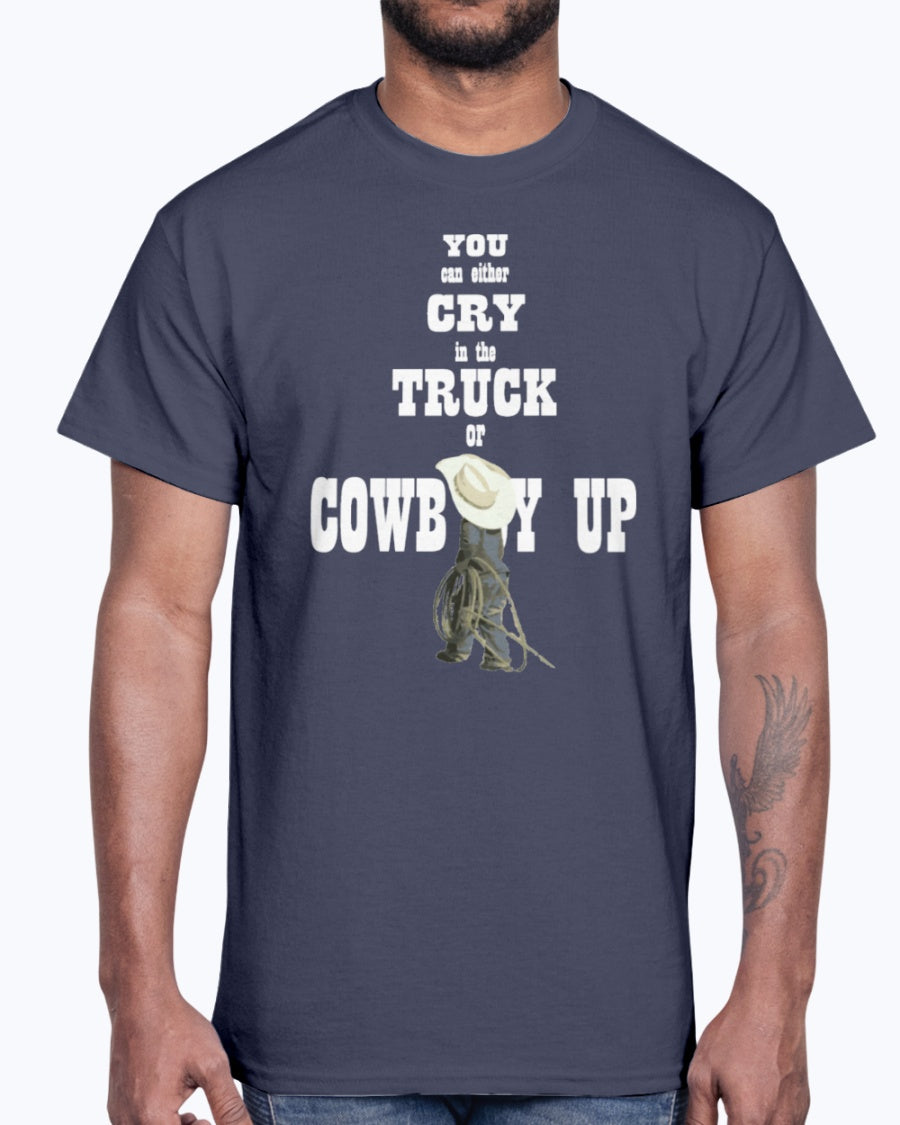 Men's Gildan Ultra Cotton T-Shirt Cowboy up youth