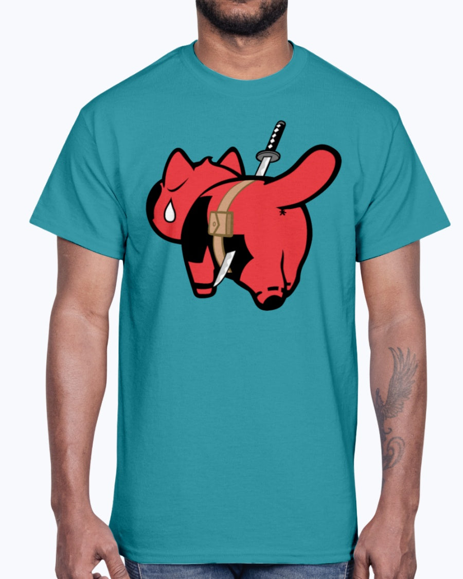 Men's Gildan Ultra Cotton T-Shirt Deadpool Cat