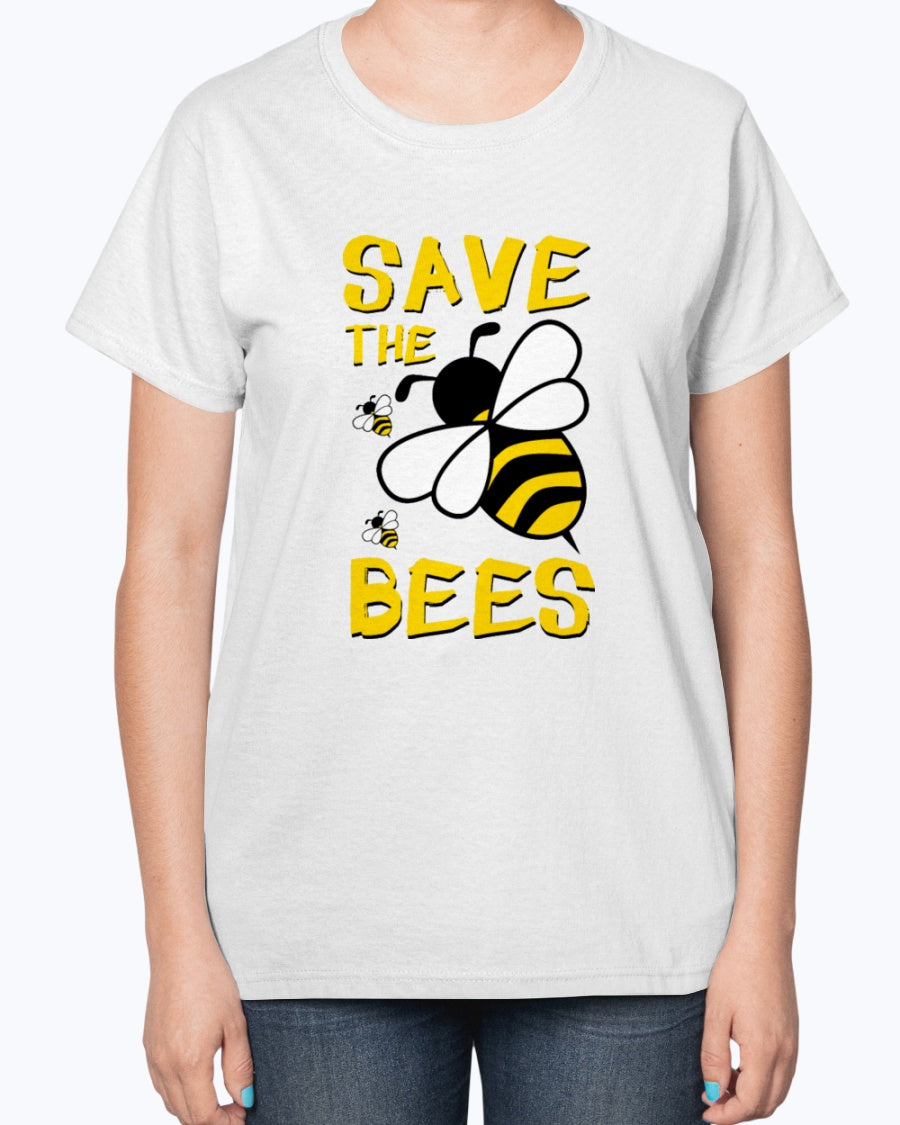 Gildan 2000L Ultra Cotton Ladies T-Shirt 13 colors Dark Save the BEES 2