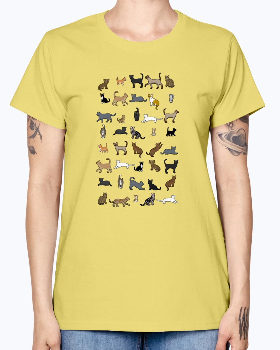 Gildan Ladies Missy T-Shirt Cats Women's