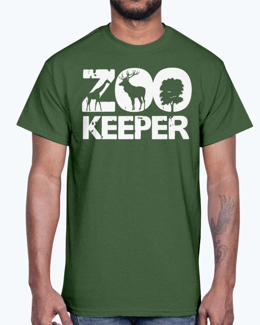 Men's Gildan Ultra Cotton T-Shirt . Zoo Keeper