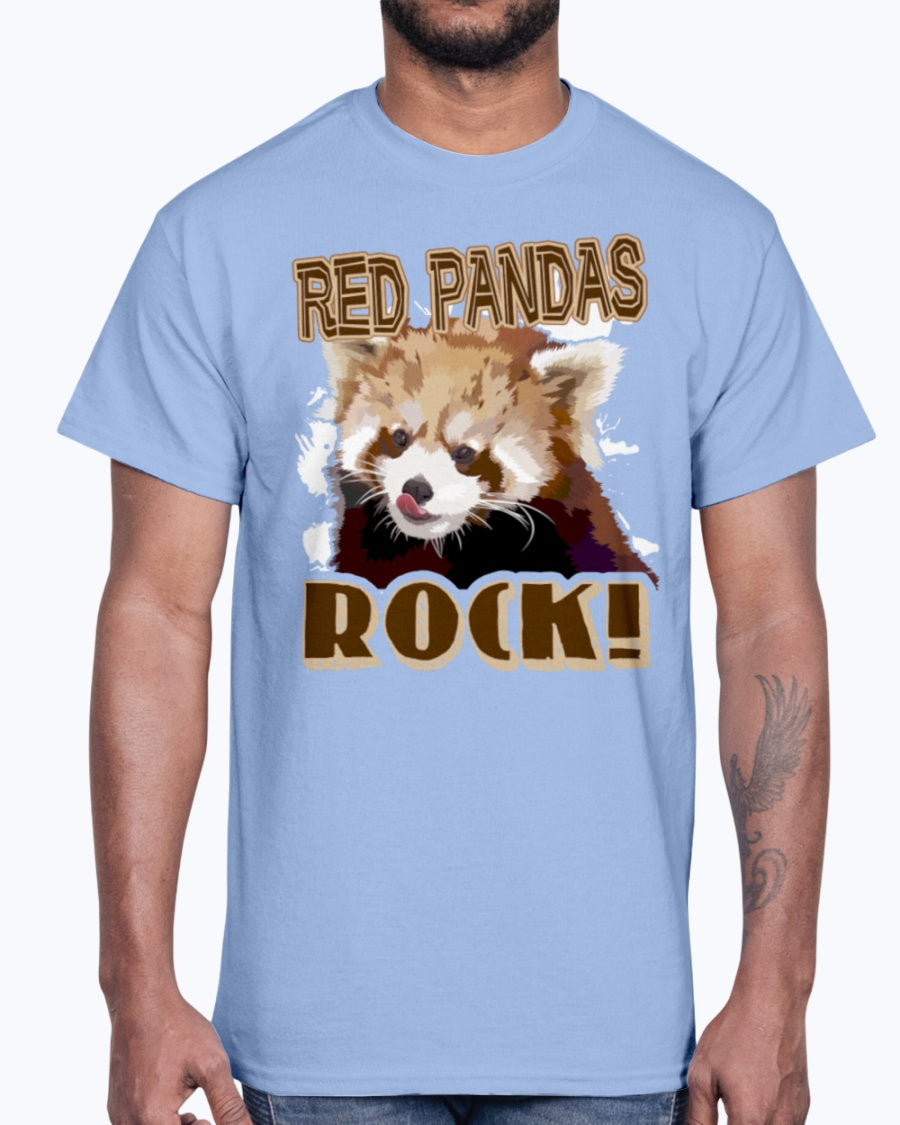 Men's Gildan Ultra Cotton T-Shirt Graffiti Skateboarder. RED PANDAS ROCK