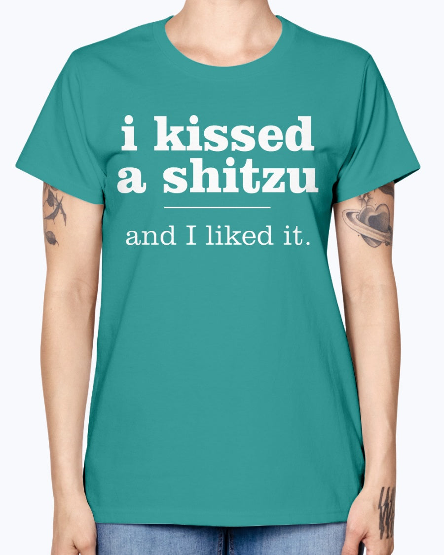 Gildan Ladies Missy T-Shirt I kissed a shitzu