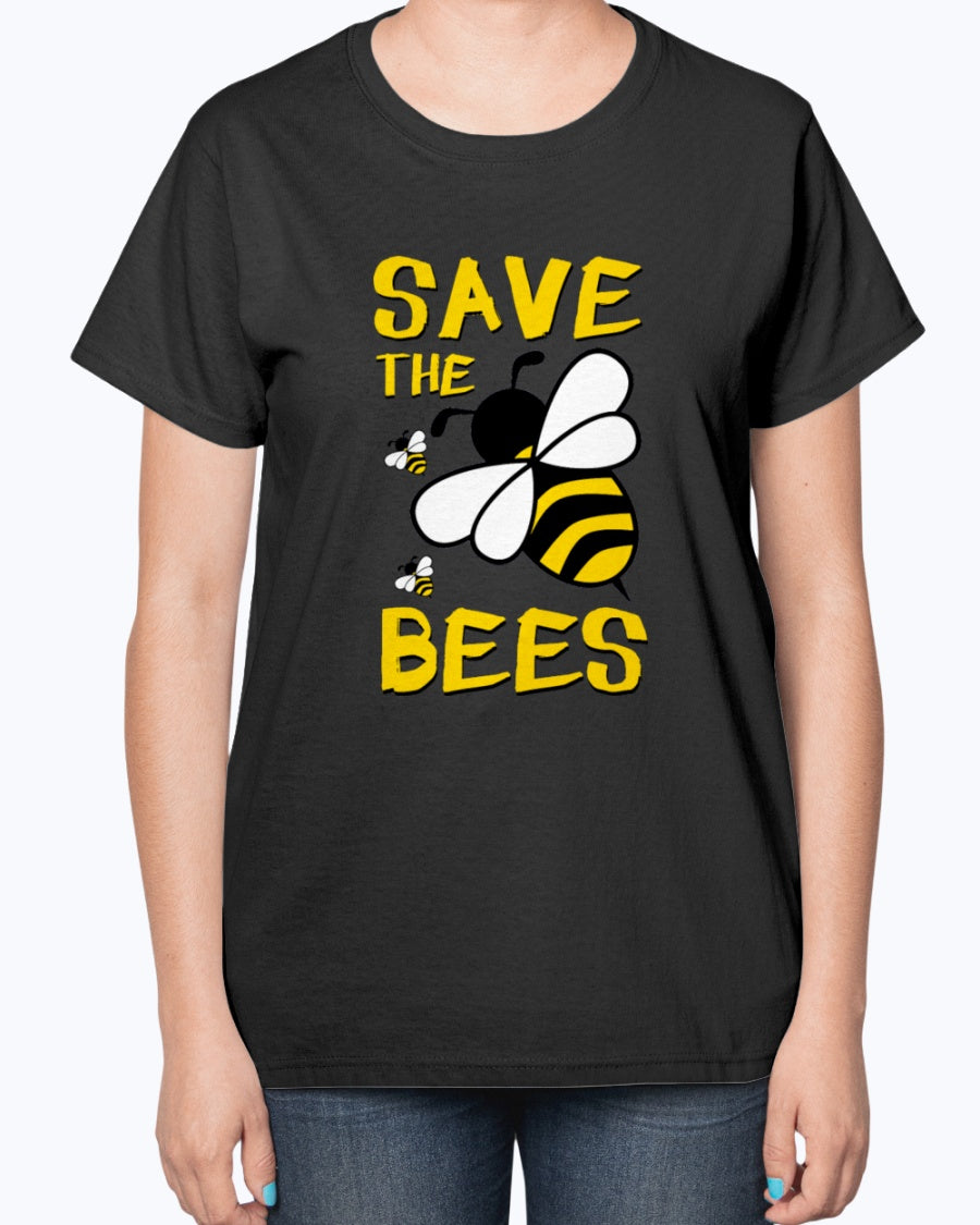 Gildan 2000L Ultra Cotton Ladies T-Shirt 13 colors Dark Save the BEES 2