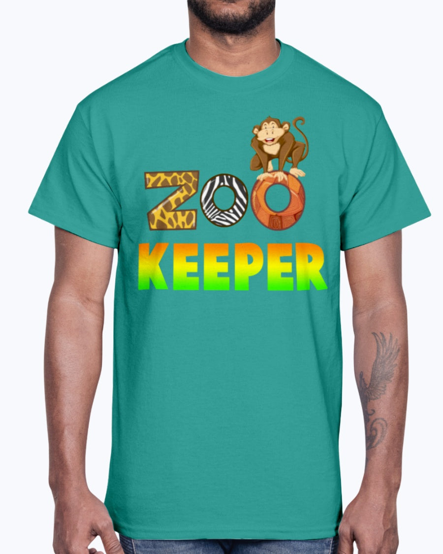 Men's Gildan Ultra Cotton T-Shirt. Zoo Keeper