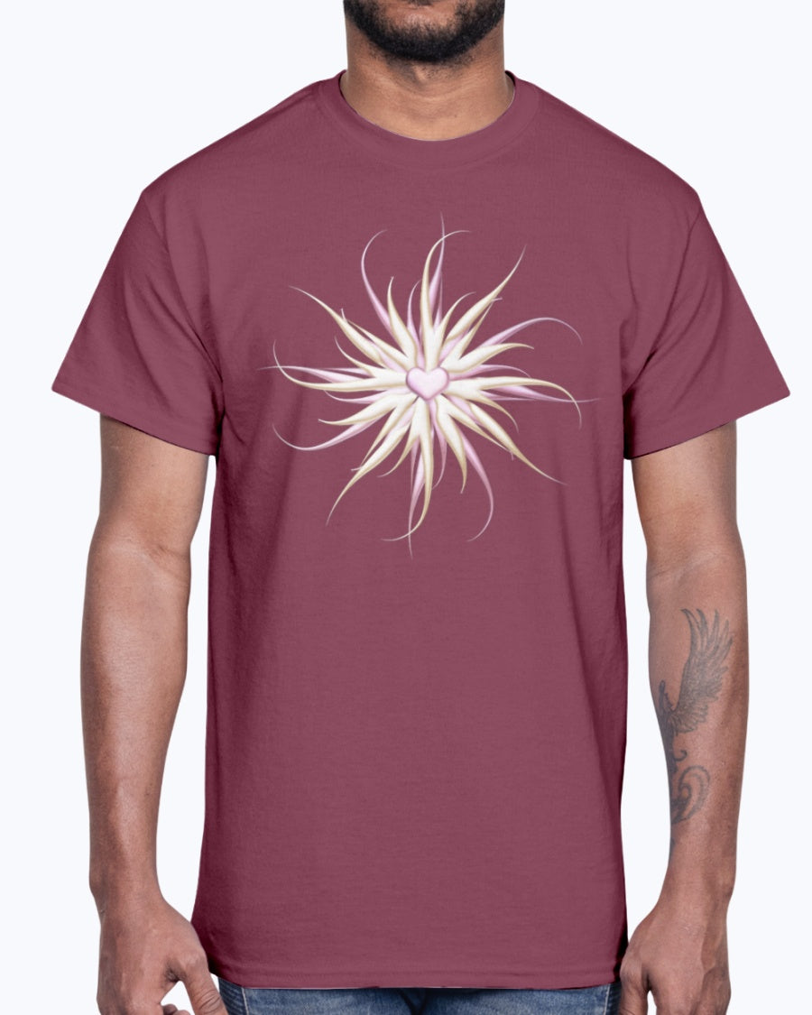 Men's Gildan Ultra Cotton T-Shirt . Starfish with heart