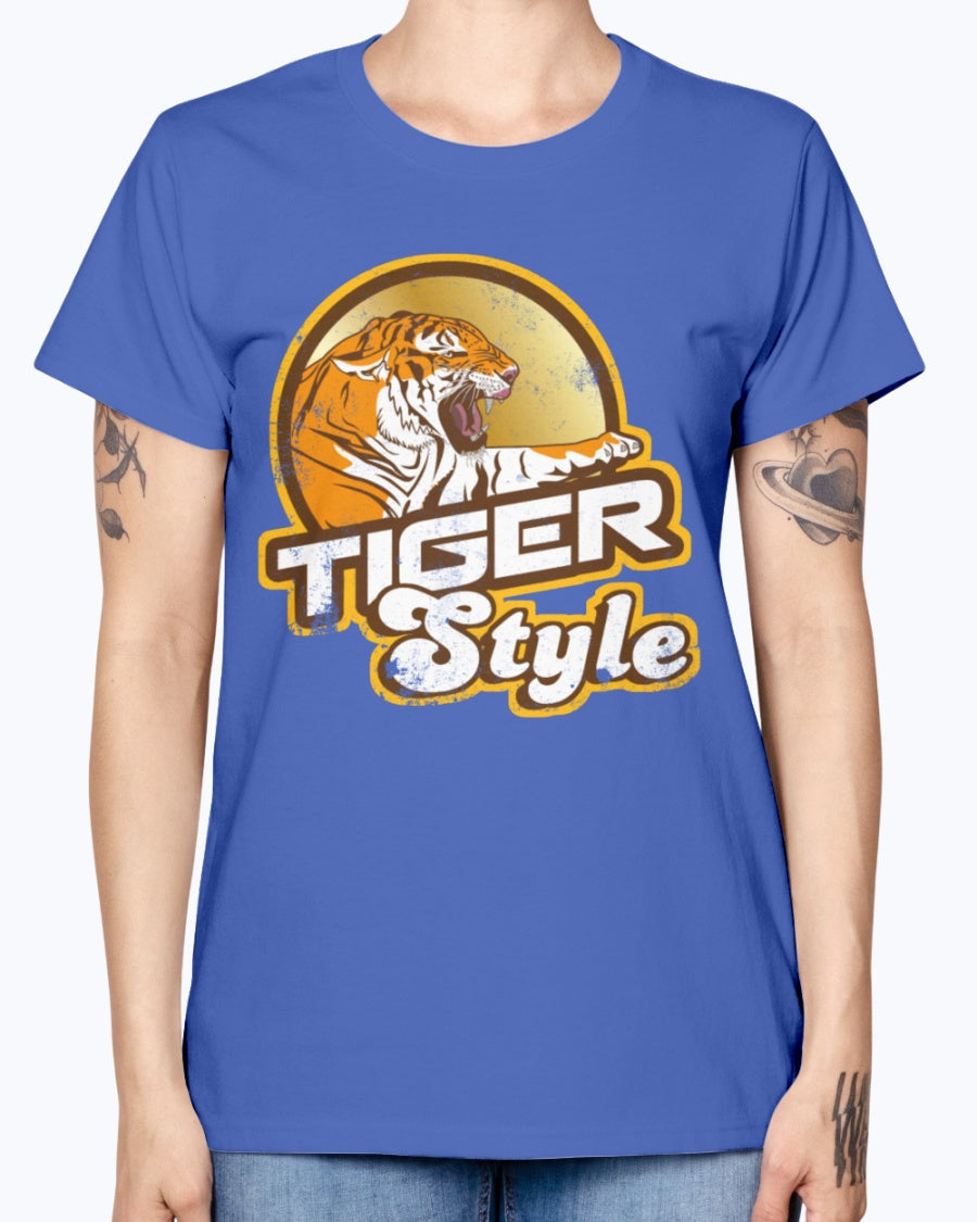Gildan Ladies Missy T-Shirt 16 colors. Tiger Style