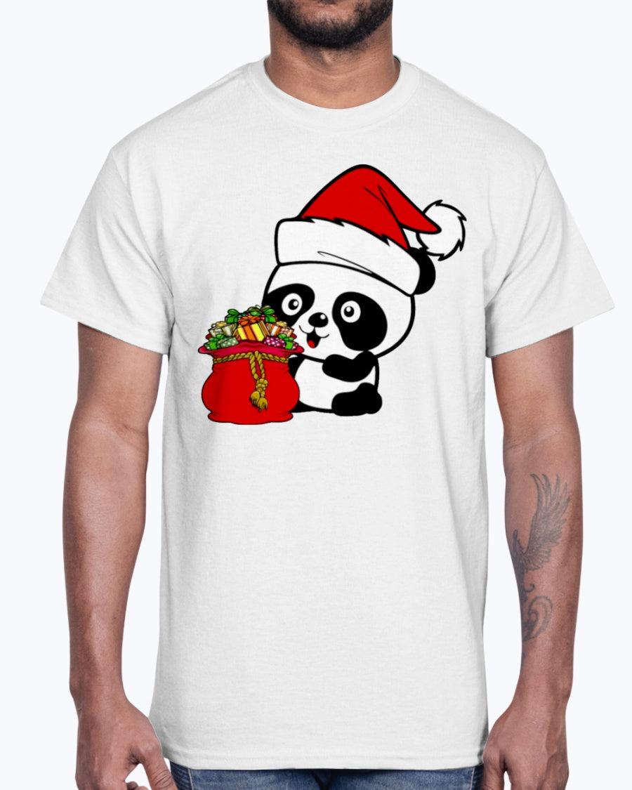 Men's Gildan Ultra Cotton T-Shirt .Santa Panda