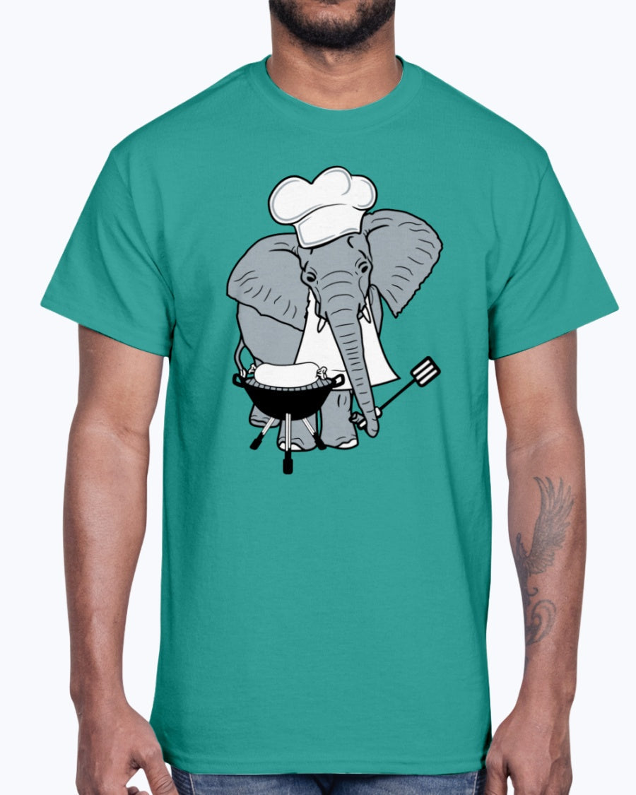Men's Gildan Ultra Cotton T-Shirt Cook, hat, elephant, cute