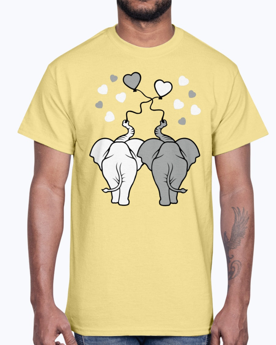 G2000 Unisex Ultra Cotton T-Shirt 12 Colors. Asphalt elephants in love