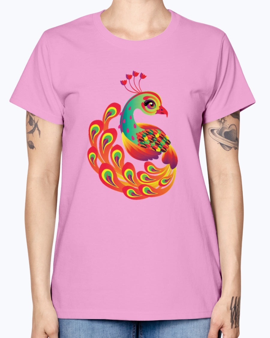 Gildan Ladies Missy T-Shirt 16 colors Peacock new design
