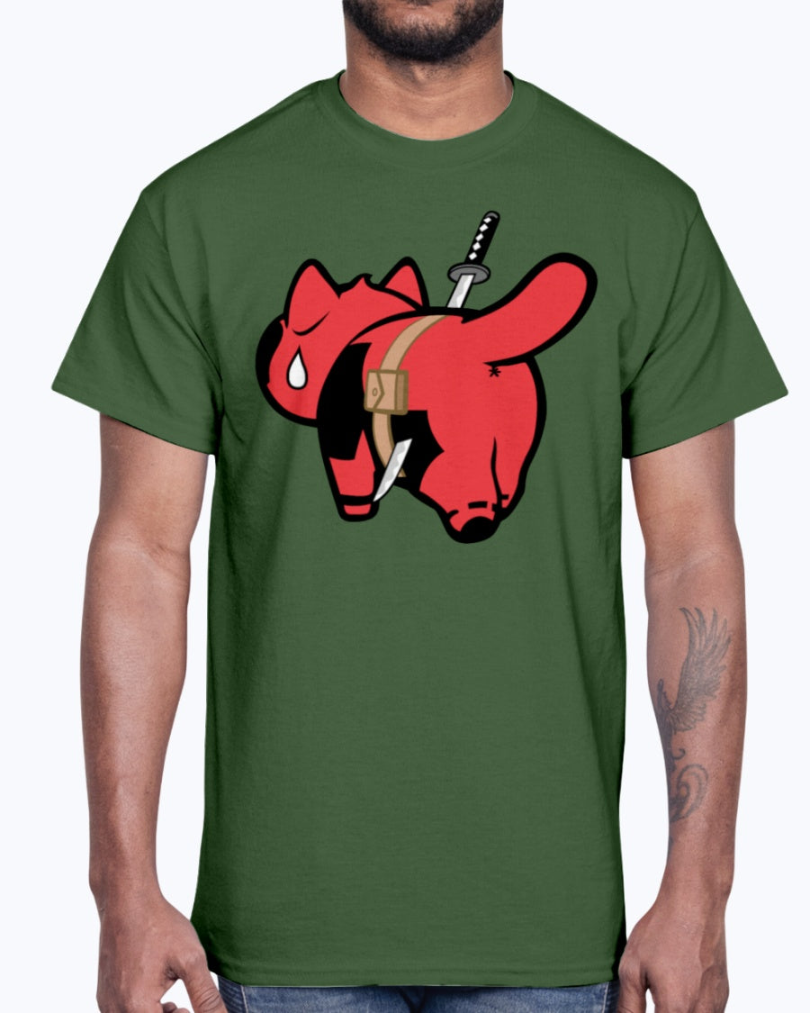 Men's Gildan Ultra Cotton T-Shirt Deadpool Cat