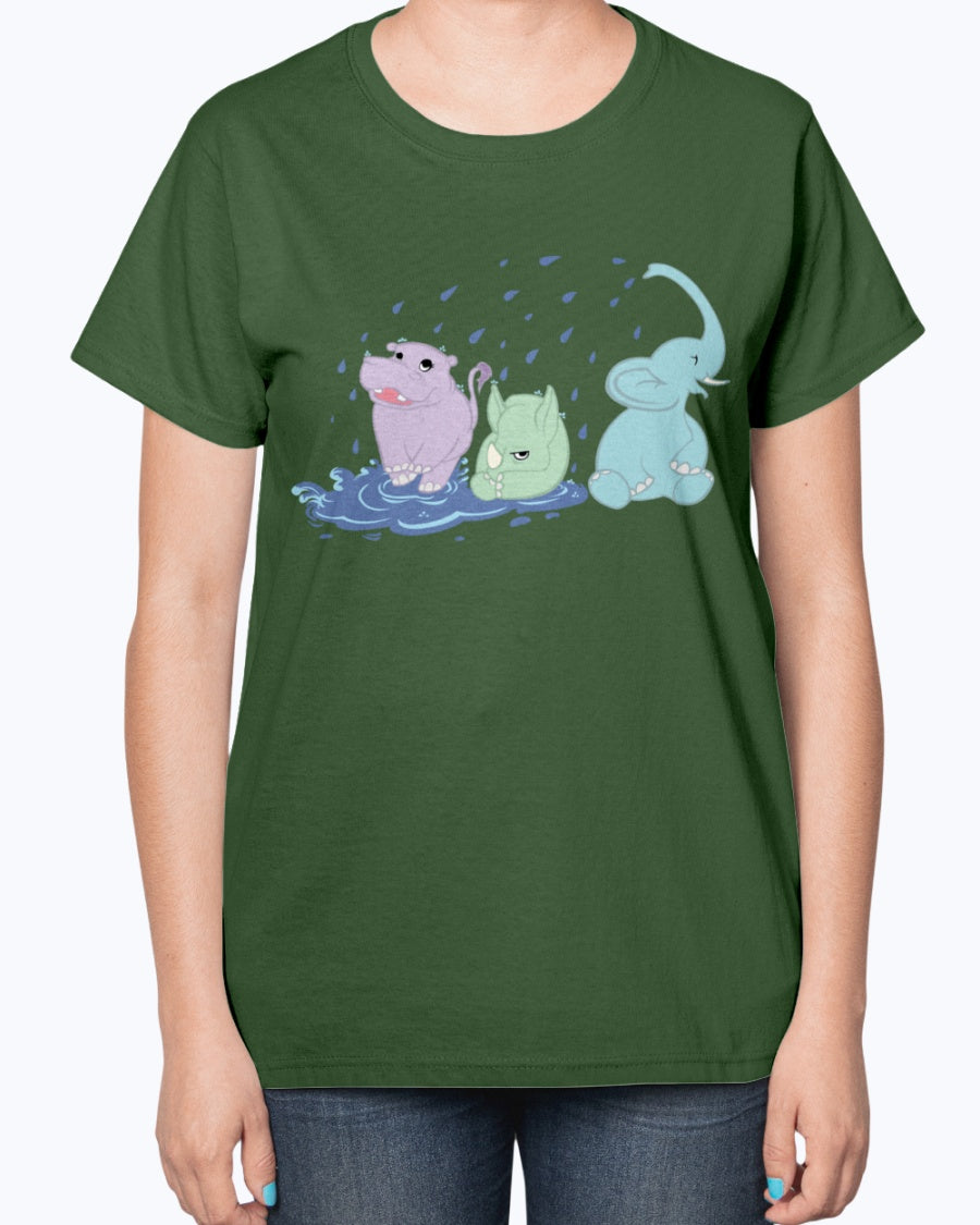 Gildan 2000L Ultra Cotton Ladies T-Shirt 13 colors Dark. Puddle Pachyderms