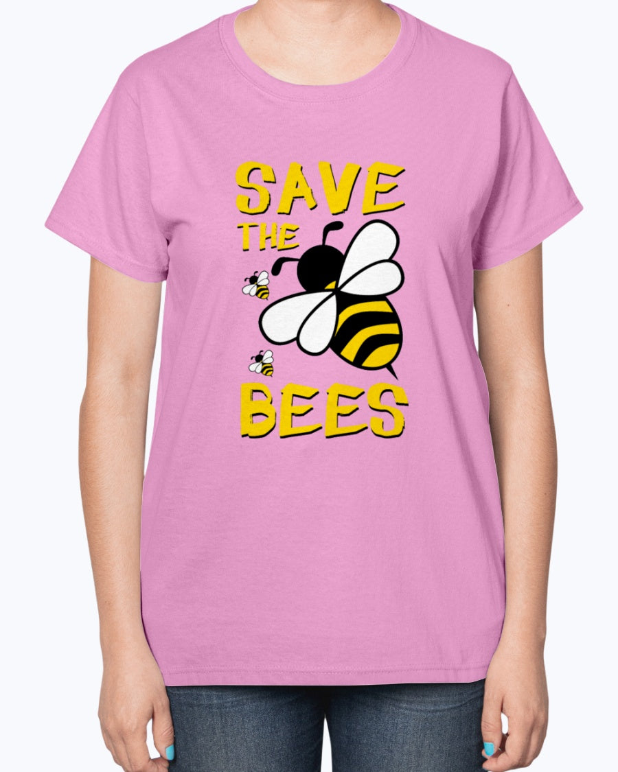 Gildan 2000L Ultra Cotton Ladies T-Shirt 13 colors Dark Save the BEES 2