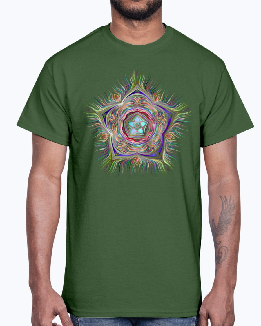 Men's Gildan Ultra Cotton T-Shirt . Chromatic Starfish