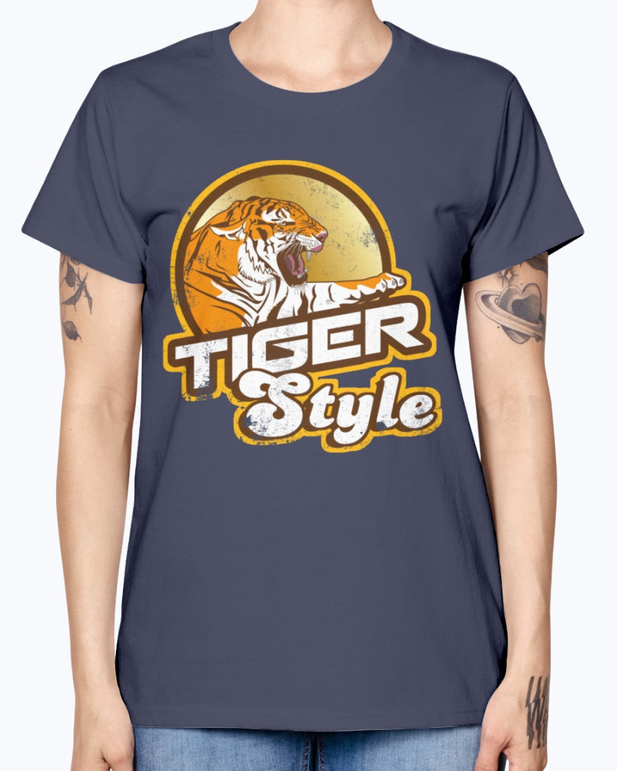 Gildan Ladies Missy T-Shirt 16 colors. Tiger Style