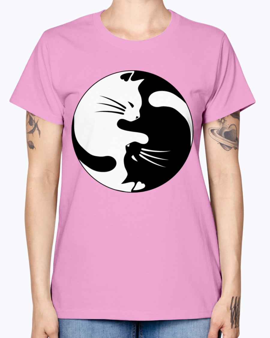 Gildan Ladies Missy T-Shirt Cats yin