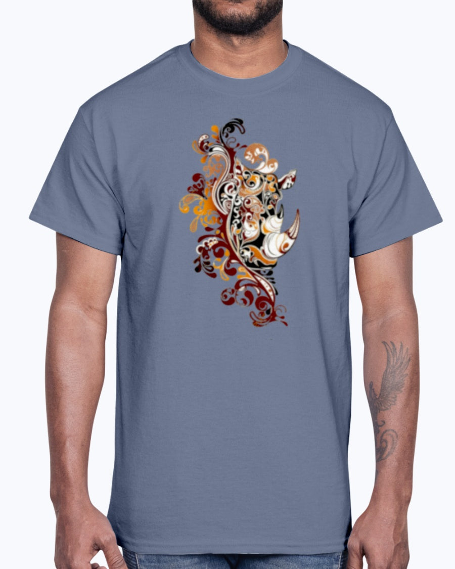 G2000 Unisex Ultra Cotton T-Shirt 12 Colors. Abstract rinoceronte Unti