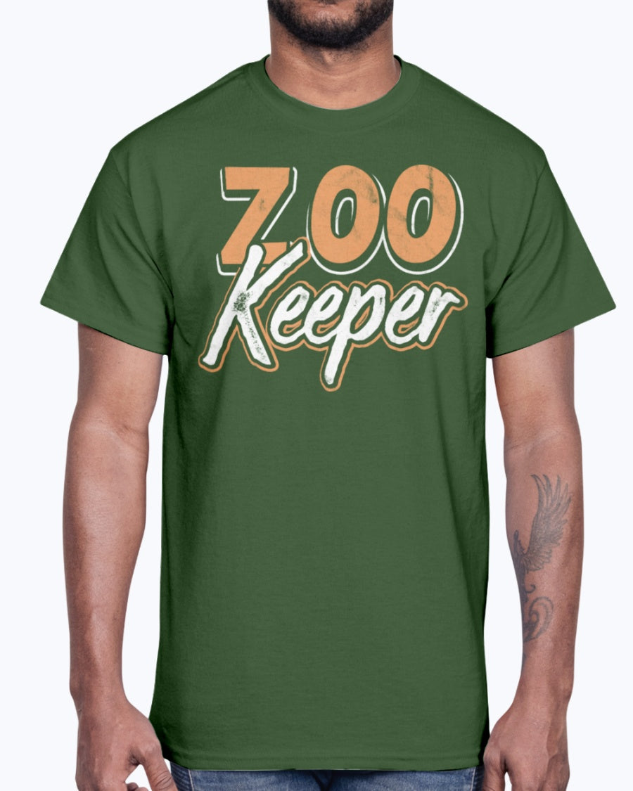 Men's Gildan Ultra Cotton T-Shirt . ZOO KEEPER