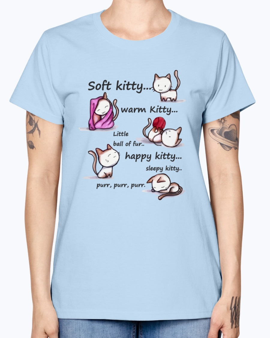 Gildan Ladies Missy T-Shirt Soft Kitty Women's
