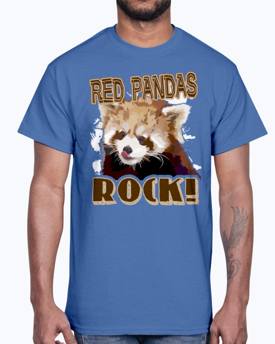 Men's Gildan Ultra Cotton T-Shirt Graffiti Skateboarder. RED PANDAS ROCK