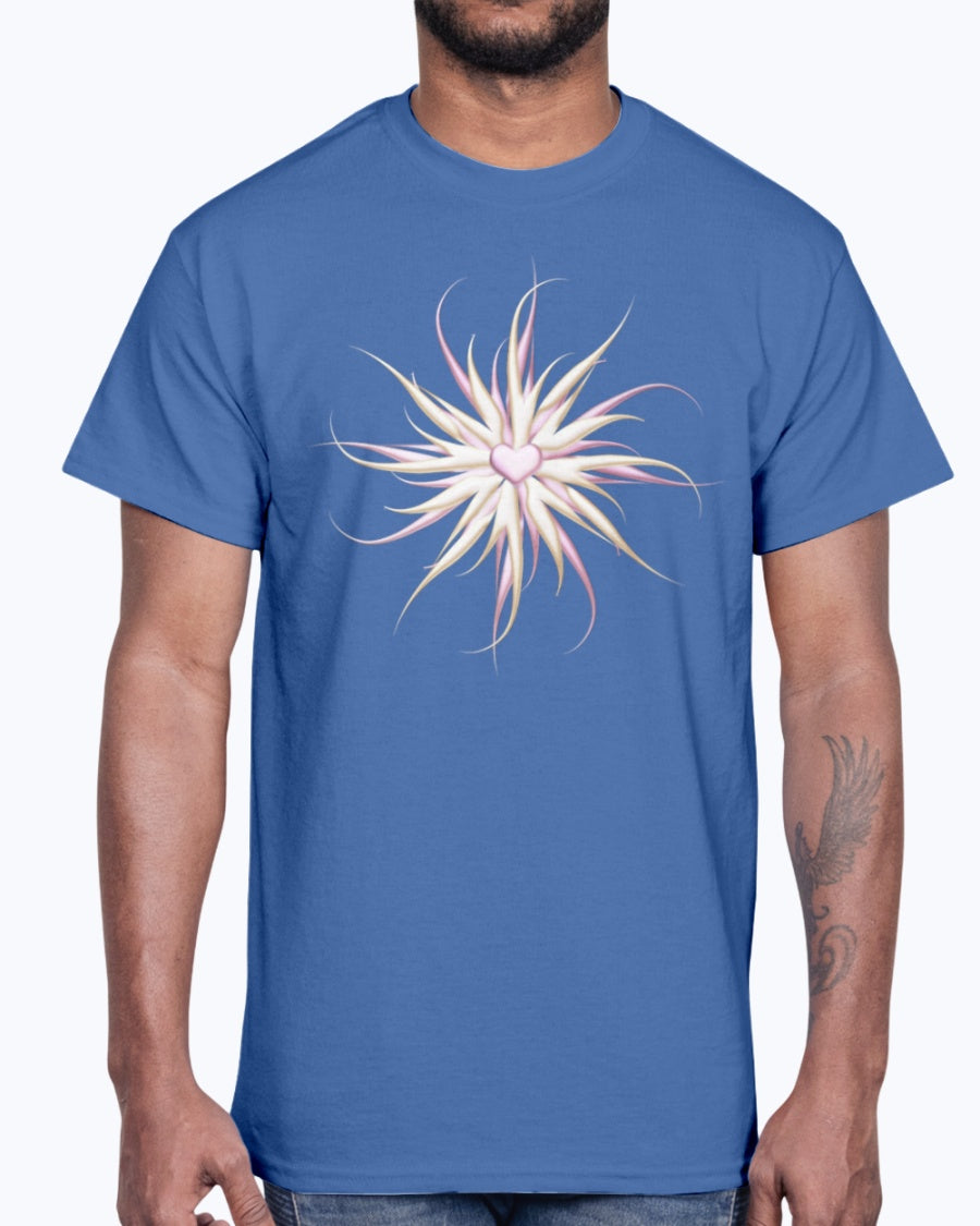 Men's Gildan Ultra Cotton T-Shirt . Starfish with heart