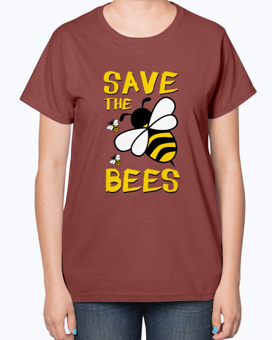 Gildan 2000L Ultra Cotton Ladies T-Shirt 13 colors Dark Save the BEES 2