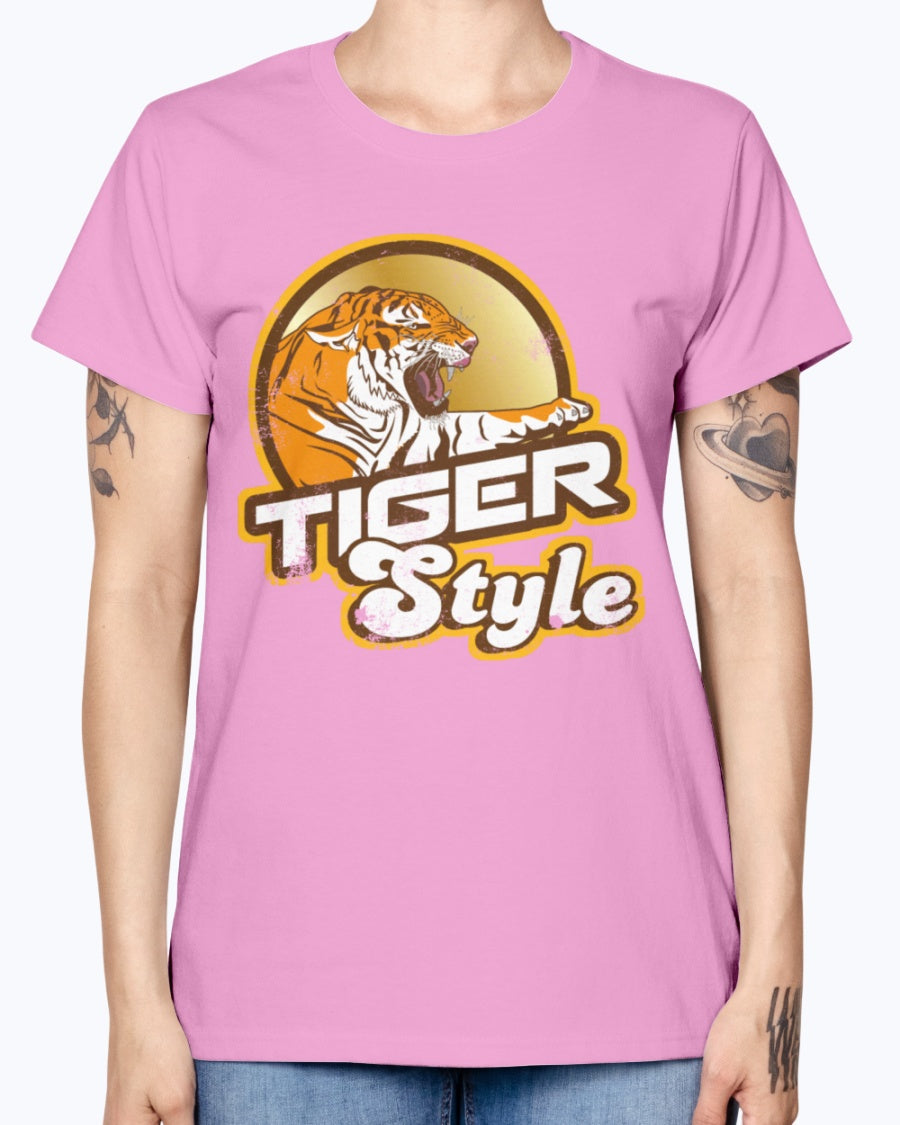Gildan Ladies Missy T-Shirt 16 colors. Tiger Style