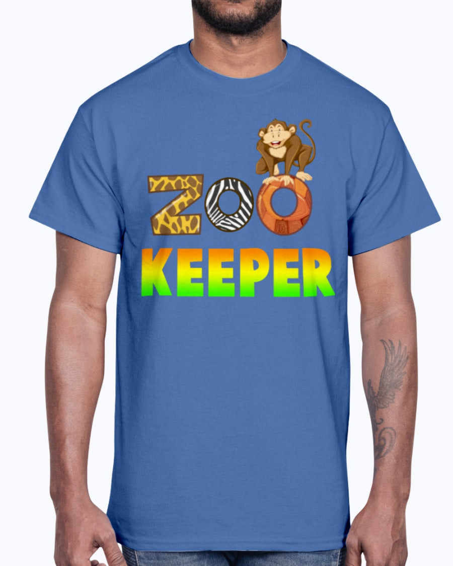 Men's Gildan Ultra Cotton T-Shirt. Zoo Keeper