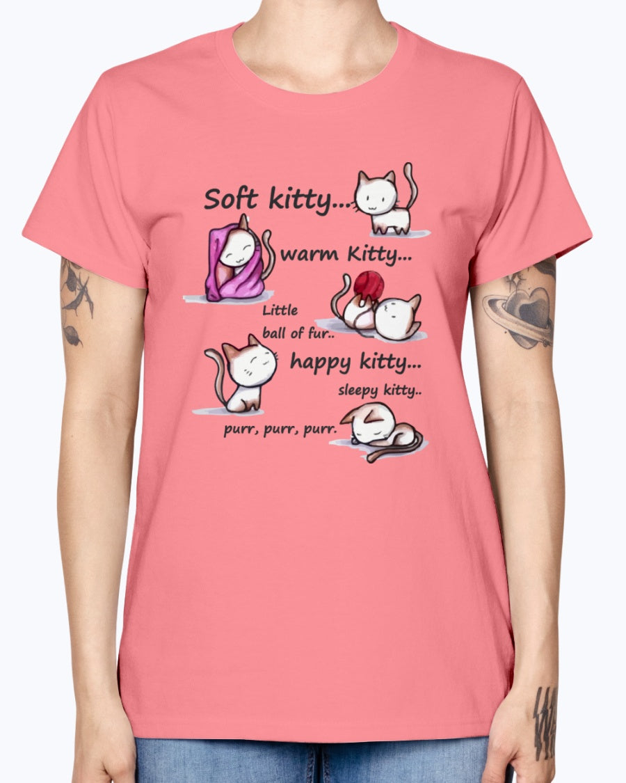 Gildan Ladies Missy T-Shirt Soft Kitty Women's