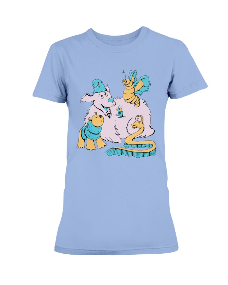 Gildan Ladies Missy Cotton T-Shirt My Happy Dog