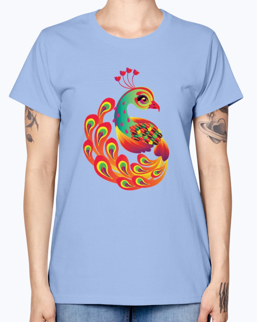 Gildan Ladies Missy T-Shirt 16 colors Peacock new design