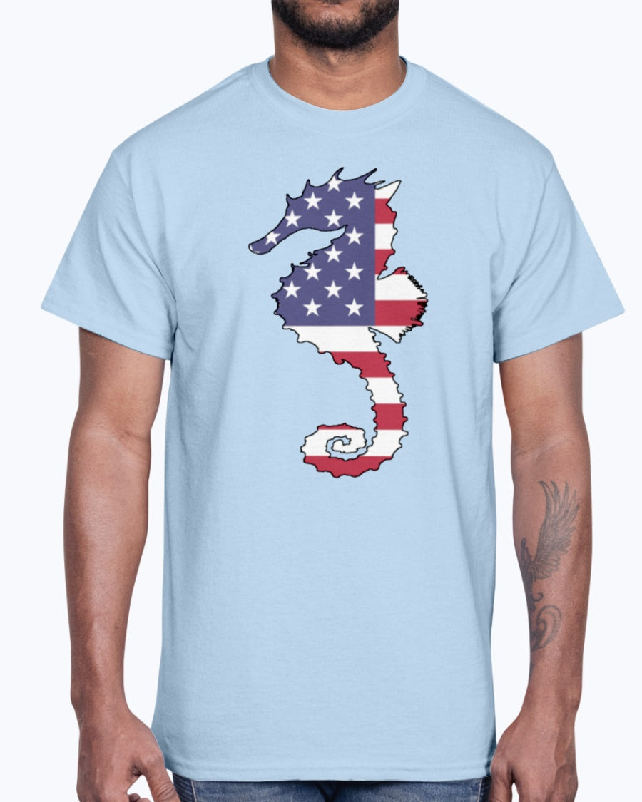 G2000 Unisex Ultra Cotton T-Shirt. American Flag