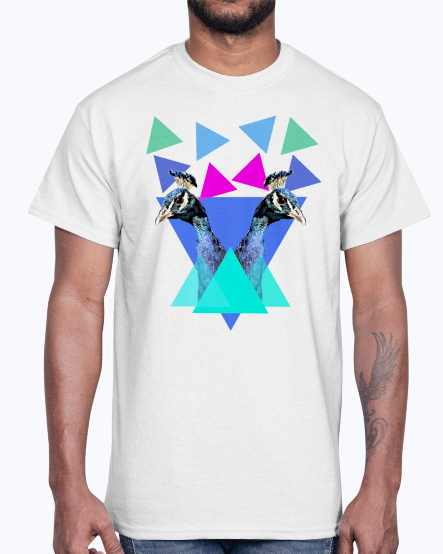 Men's Gildan Ultra Cotton T-Shirt 12 Dark colors Men's Crewneck Sweatshirt Peacocks