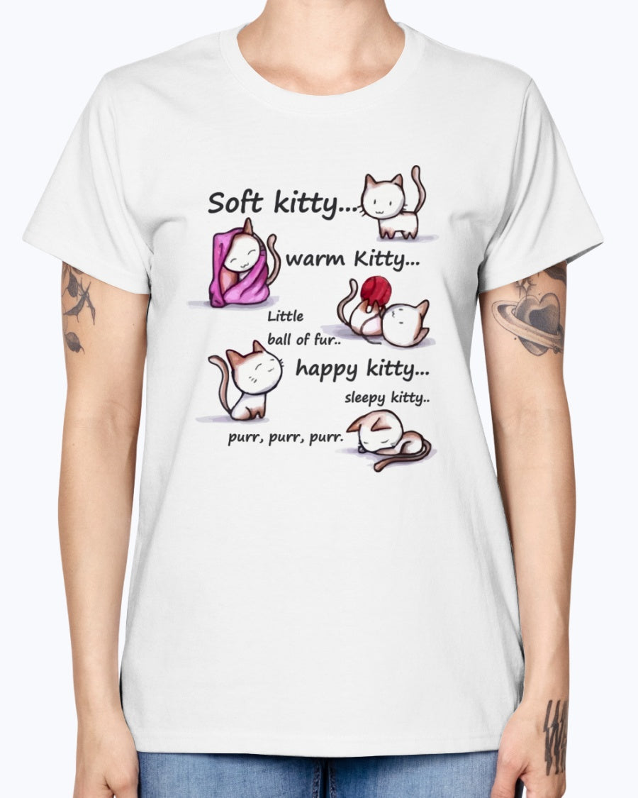 Gildan Ladies Missy T-Shirt Soft Kitty Women's