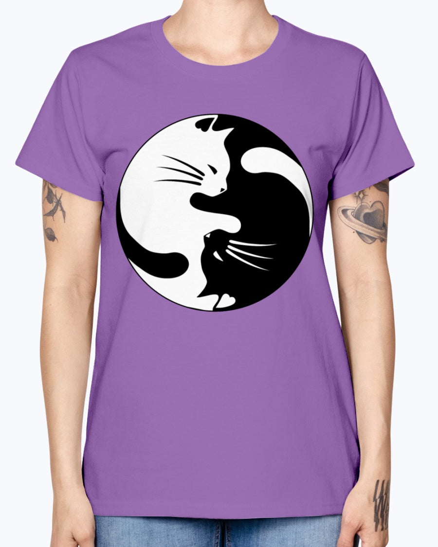 Gildan Ladies Missy T-Shirt Cats yin
