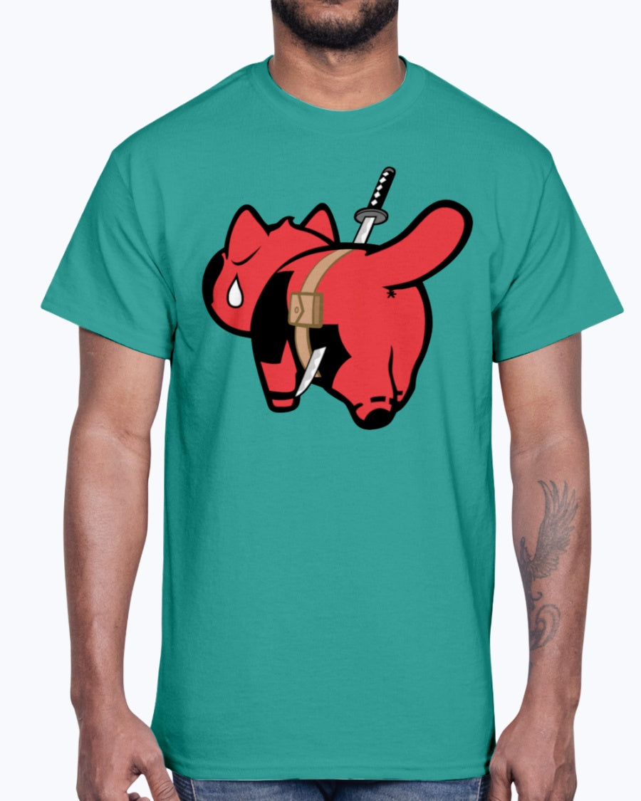 Men's Gildan Ultra Cotton T-Shirt Deadpool Cat