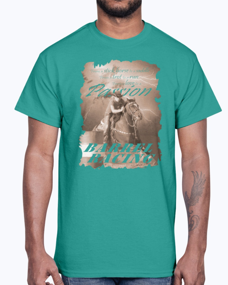 Men's Gildan Ultra Cotton T-Shirt .Barrel racing passion