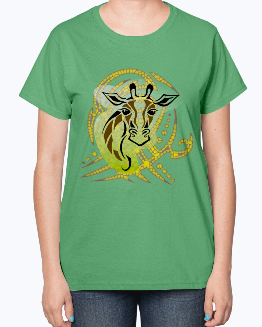 Gildan 2000L Ultra Cotton Ladies T-Shirt 14 colors Light Giraffe with design