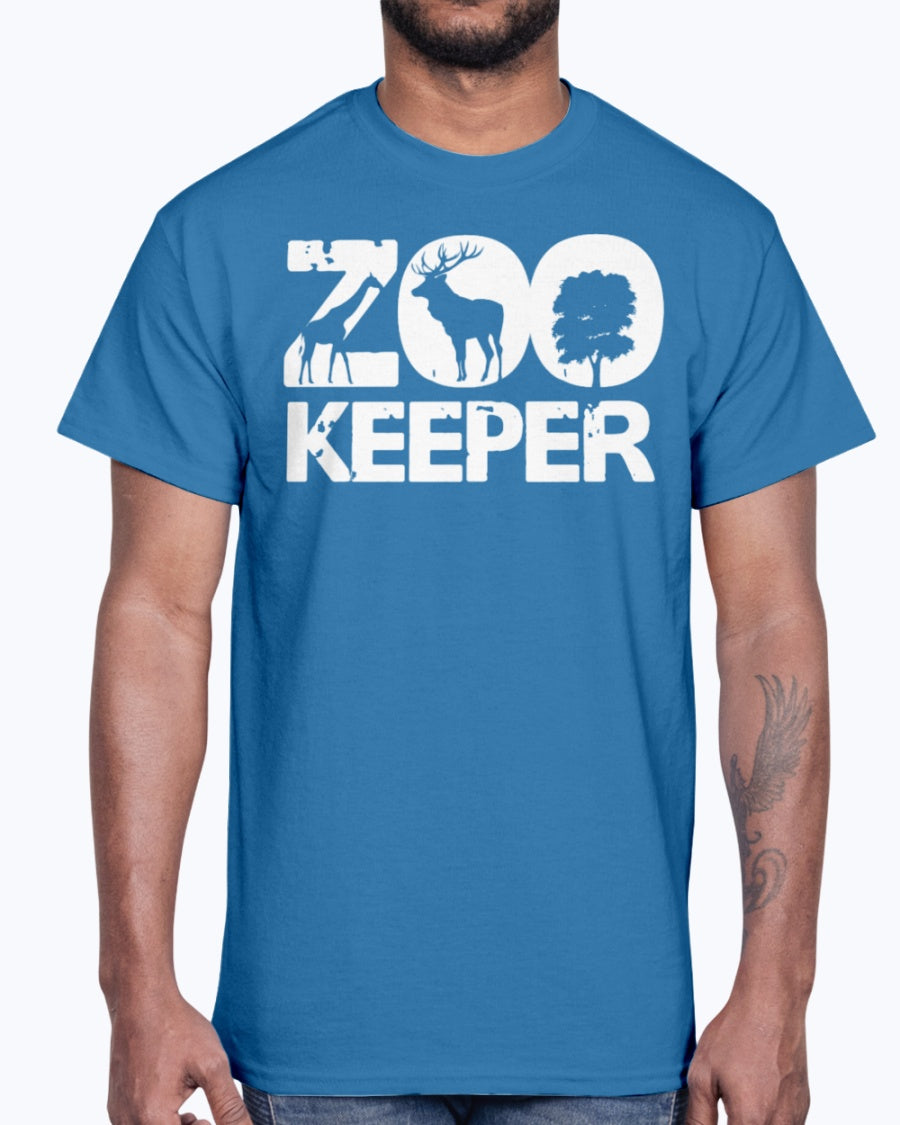 Men's Gildan Ultra Cotton T-Shirt . Zoo Keeper