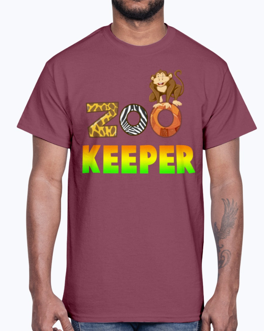 Men's Gildan Ultra Cotton T-Shirt. Zoo Keeper