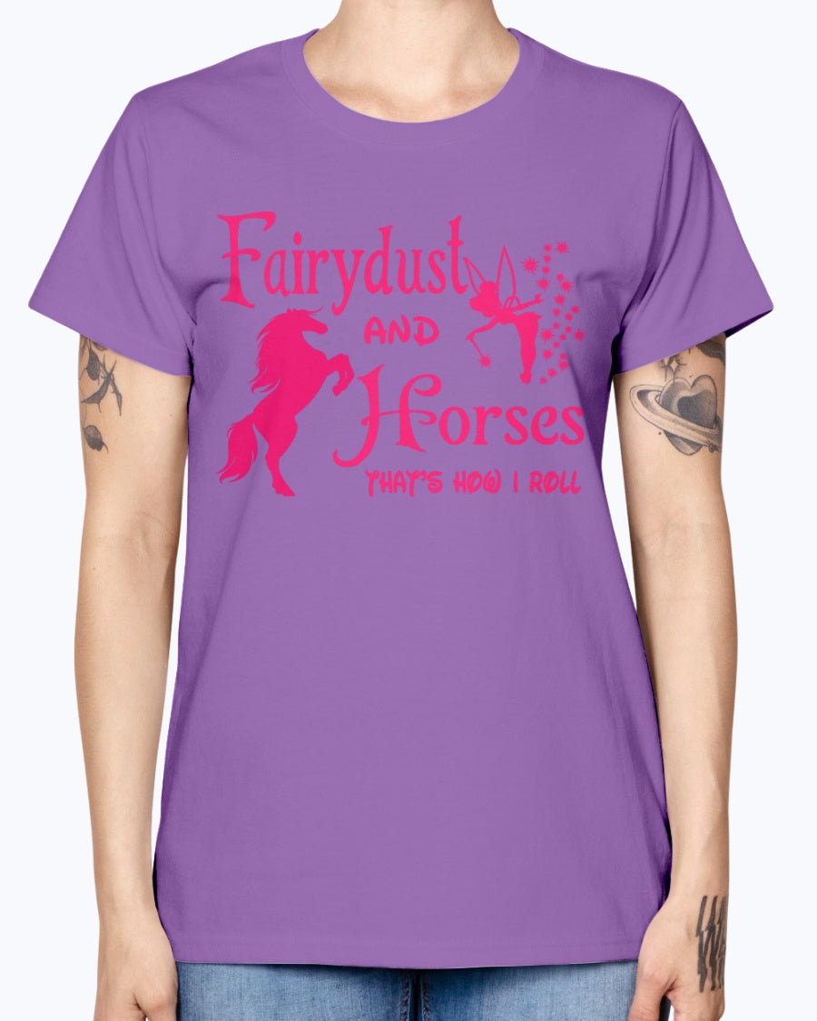 Gildan Ladies Missy T-Shirt Fairydust and horse t shirt